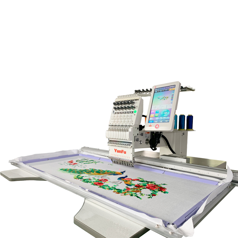 Embroidery Hat Machine - ราคาเครื่องปักยี่ห้อ YUNFU แบบหัวเดียว 12 15 เข็ม