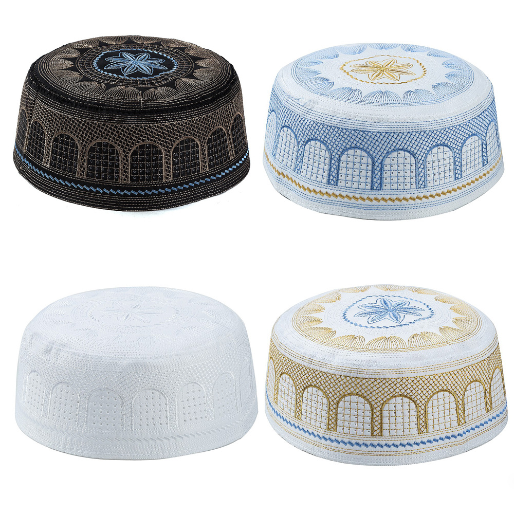Embroidery Hat Machine - 2024 ปัก Hui อิสลามชายหมวกมุสลิมหมวก Saudi Arabian