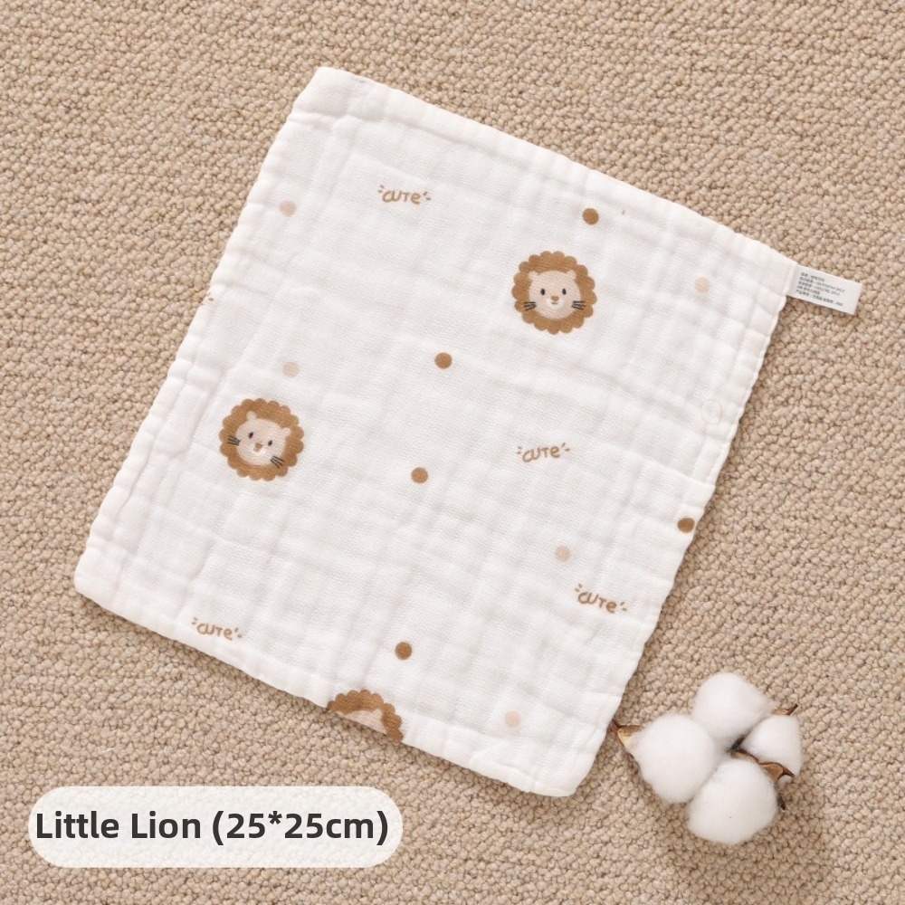 Embroidery Towel - ผ้าเช็ดน้ำลายผ้าฝ้าย 6 ชั้น 2 ชิ้น ผ้าเช็ดมือและเช็ดหน้าขนาดเล็ก