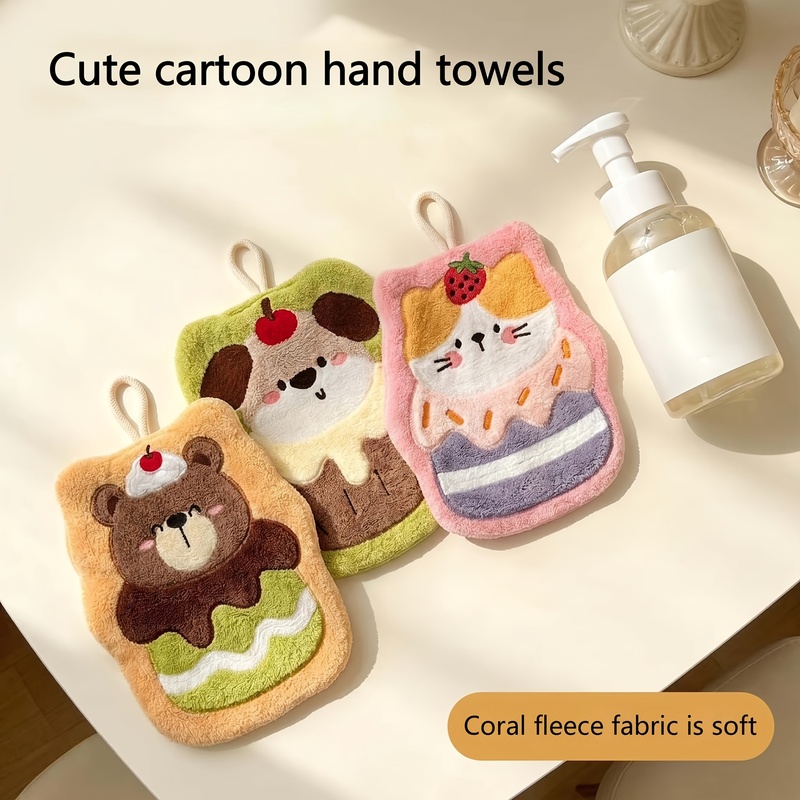 Embroidery Towel - ผ้าเช็ดตัวลายปักรูปสัตว์สำหรับตกแต่งเค้ก
