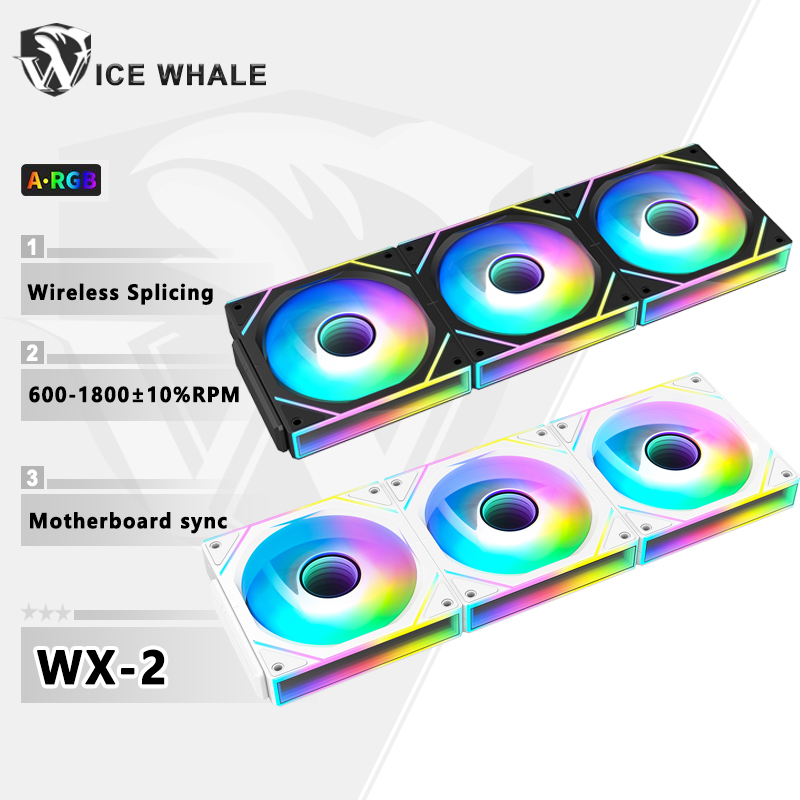 Embroidery Effect - ICE Whale WX-2 ลวด-Splicing PC Case