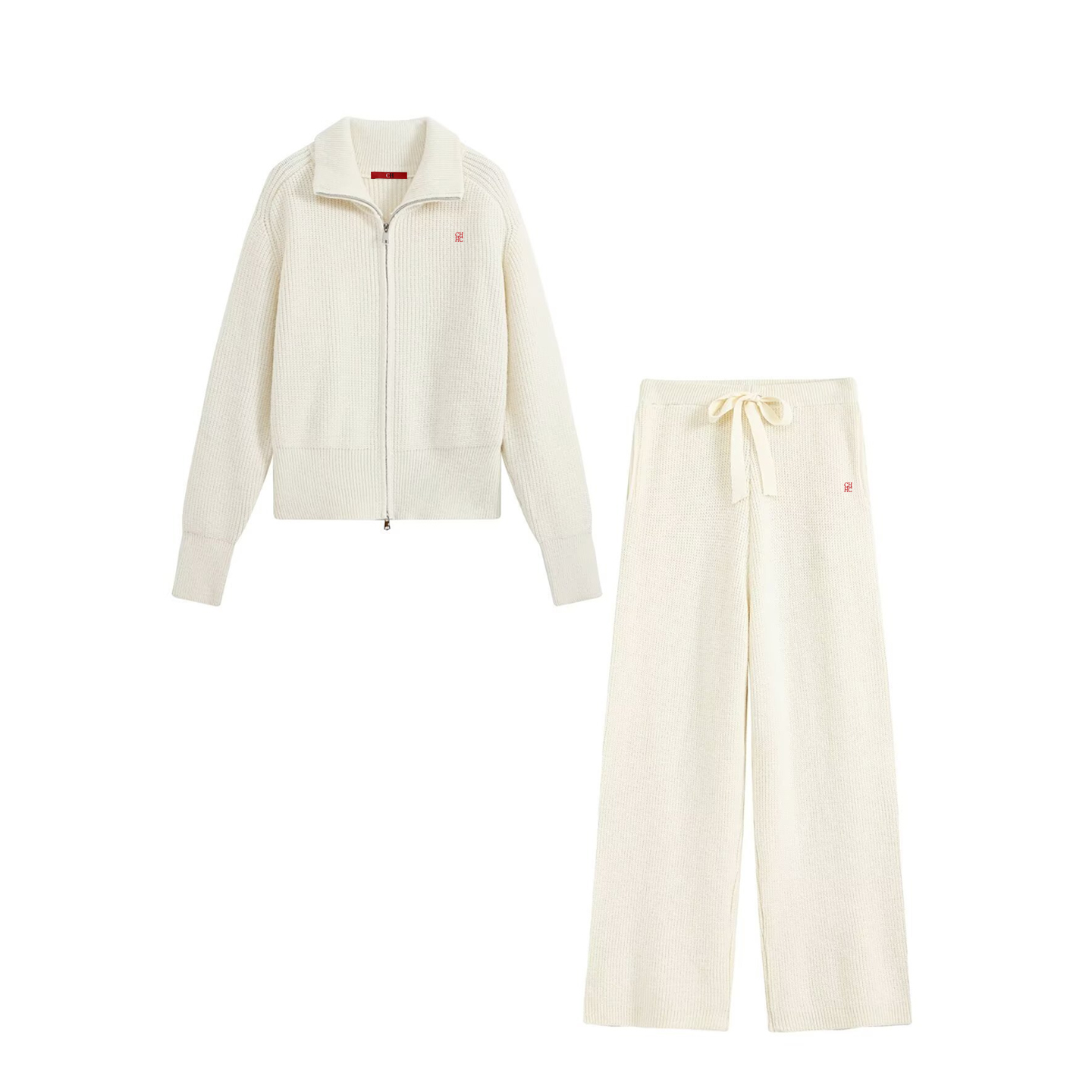 ชุดเซ็ตสองชิ้นสำหรับผู้หญิง คอ - Embroidery Textile บทวิจารณ์และราคา