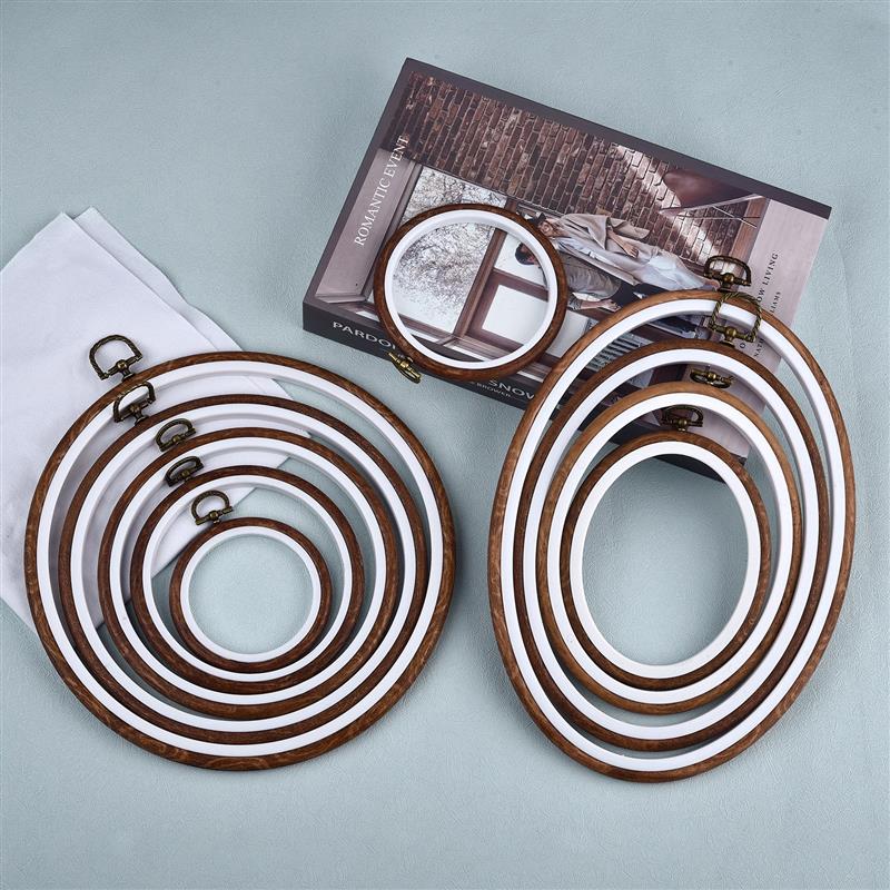 ชุดวงแหวนปักผ้าไม้รูปวงรี วงกล - Embroidery Hoop Plastic บทวิจารณ์และราคา