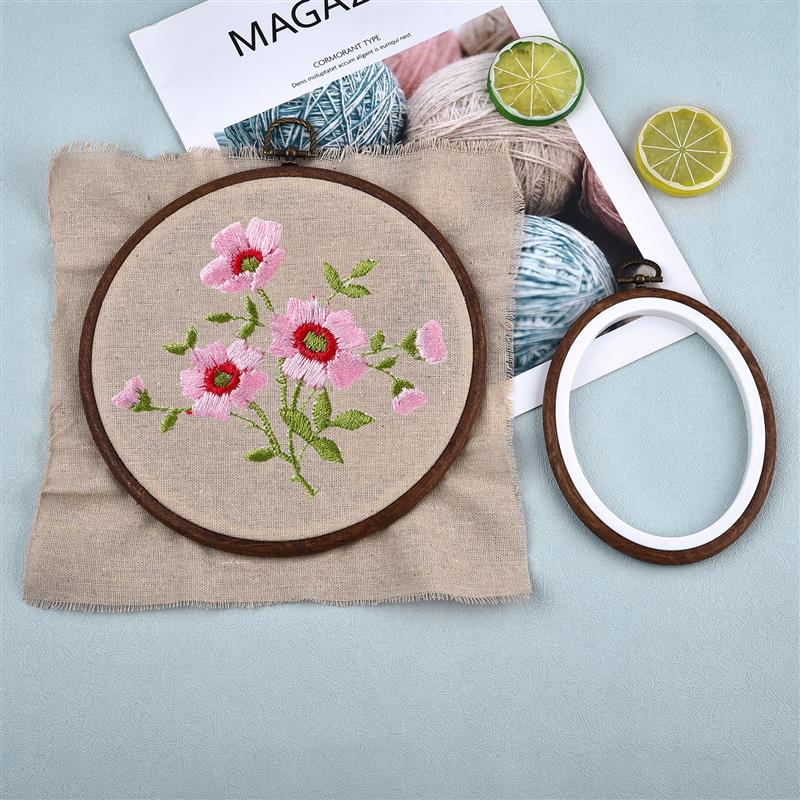 ชุดวงแหวนปักผ้าไม้รูปวงรี วงกล - Embroidery Hoop Plastic บทวิจารณ์และราคา