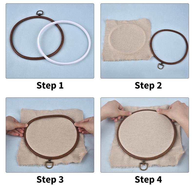 ชุดวงแหวนปักผ้าไม้รูปวงรี วงกล - Embroidery Hoop Plastic บทวิจารณ์และราคา