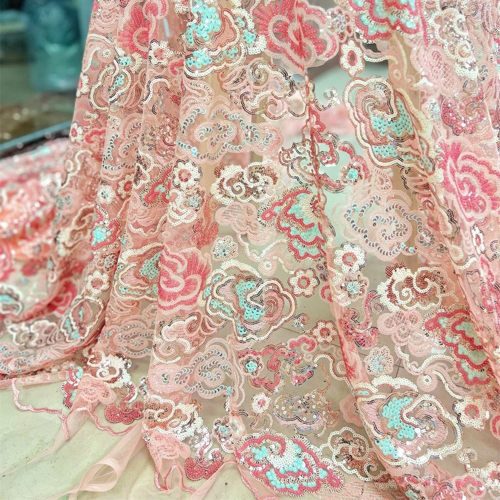 2 หลา/ล็อต ผ้าลูกไม้ปักลายดอกไ - Embroidery Wedding บทวิจารณ์และราคา