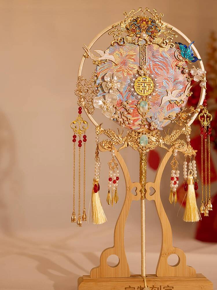 ชุดทำพัดเจ้าสาวแบบจีนทรงกลม ชุ - Embroidery Wedding บทวิจารณ์และราคา