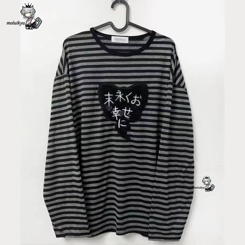 เสื้อยืดแขนยาวคอกลมสไตล์อเมริก - Embroidery Style บทวิจารณ์และราคา