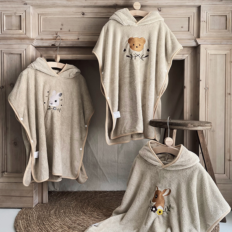 เด็กขนแกะปะการังเสื้อคลุมเสื้อ - Embroidery Towel บทวิจารณ์และราคา