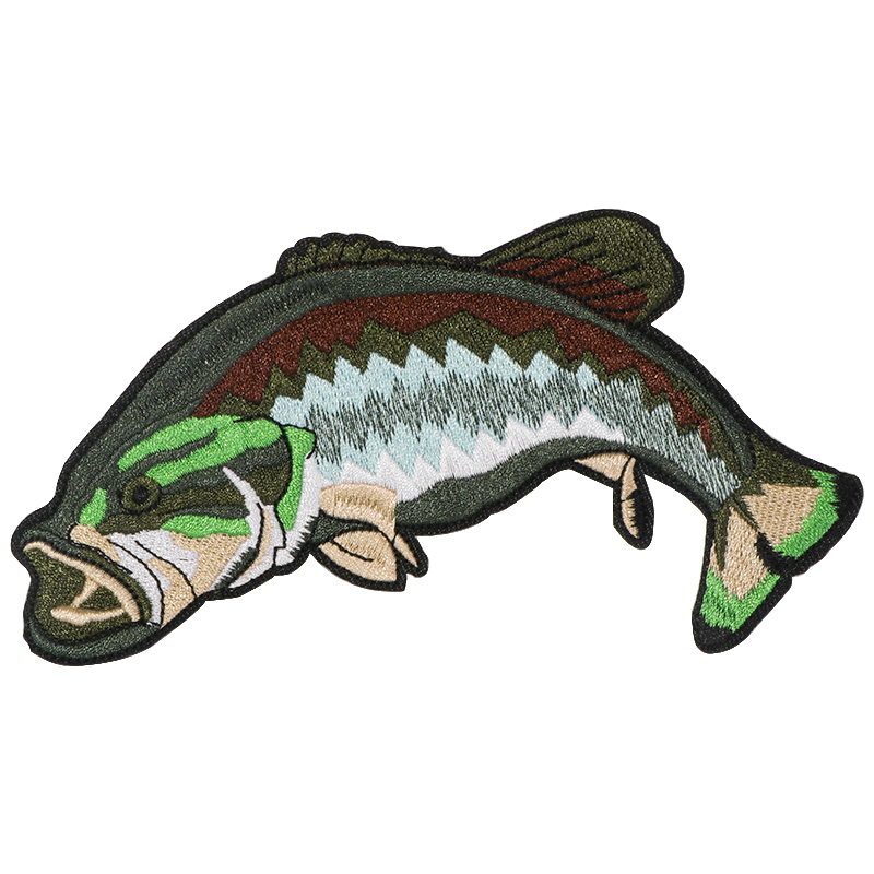 1PC Bass ปัก Patch คนรักตกปลาช - Embroidery Hat Machine บทวิจารณ์และราคา