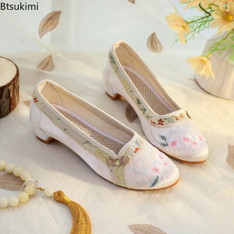 รองเท้าผู้หญิงสไตล์ชาติพันธุ์ป - Embroidery Simple บทวิจารณ์และราคา