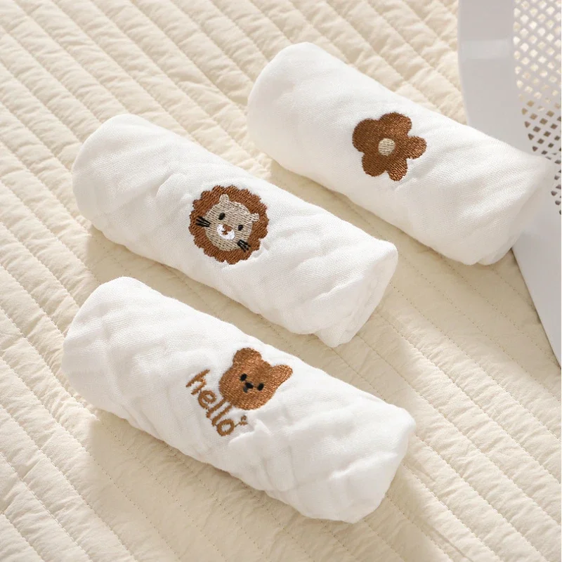 ผ้าเช็ดตัวเด็ก 6 ชั้นผ้าฝ้ายเย - Embroidery Towel บทวิจารณ์และราคา