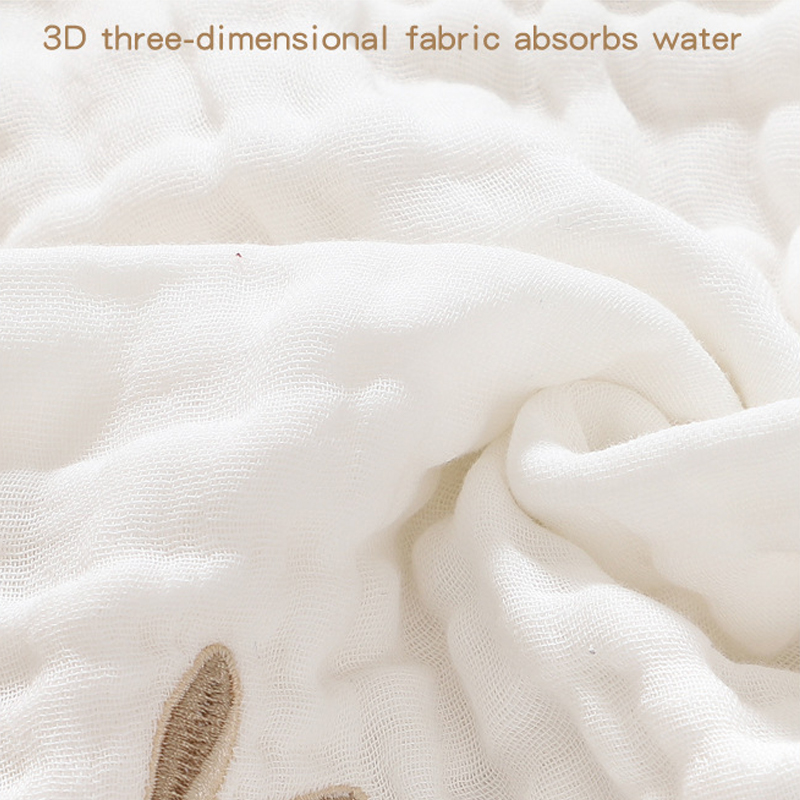 ผ้าเช็ดตัวเด็ก 6 ชั้นผ้าฝ้ายเย - Embroidery Towel บทวิจารณ์และราคา