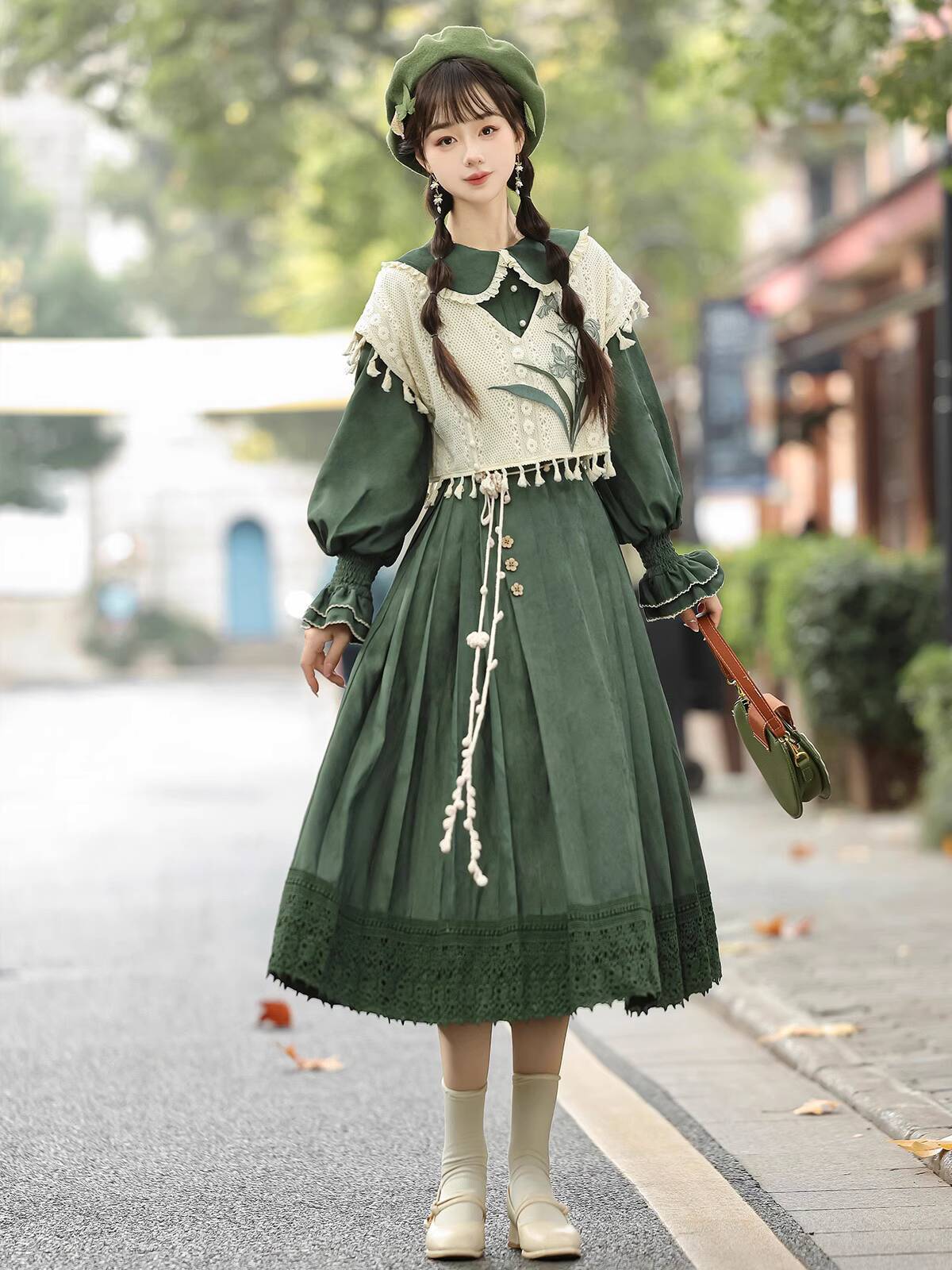 ชุดเดรสสไตล์จีนวินเทจสีเขียวแบ - Embroidery Style บทวิจารณ์และราคา