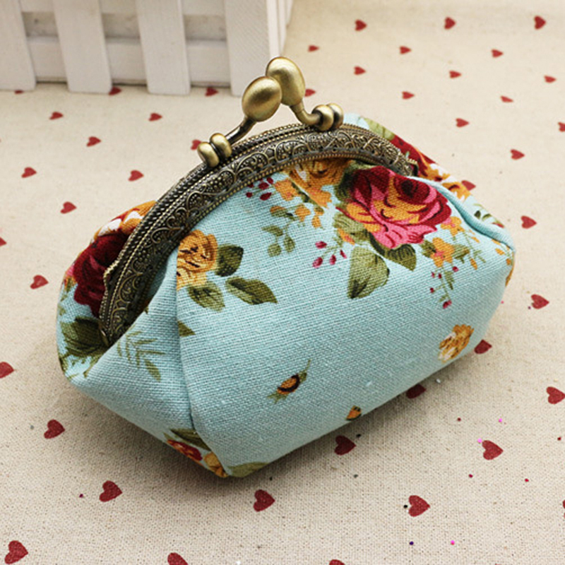กระเป๋าใส่เหรียญผ้าแคนวาสลายดอ - Embroidery Wallet บทวิจารณ์และราคา