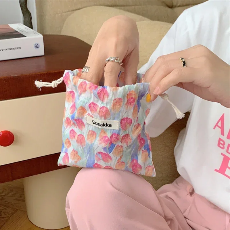 ดอกไม้ญี่ปุ่น Drawstring กระเป - Embroidery Wallet บทวิจารณ์และราคา