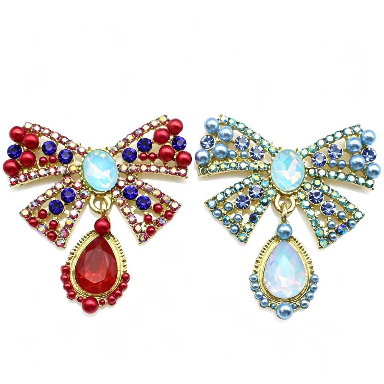 เข็มกลัดโบว์โลหะผสมสีทองประดับ - Embroidery Simple บทวิจารณ์และราคา
