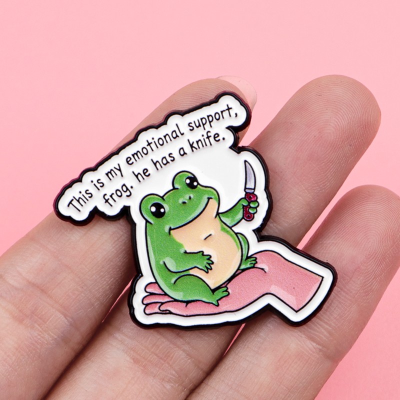 เข็มกลัดเคลือบลายการ์ตูนกบ แมว - Embroidery Textile บทวิจารณ์และราคา