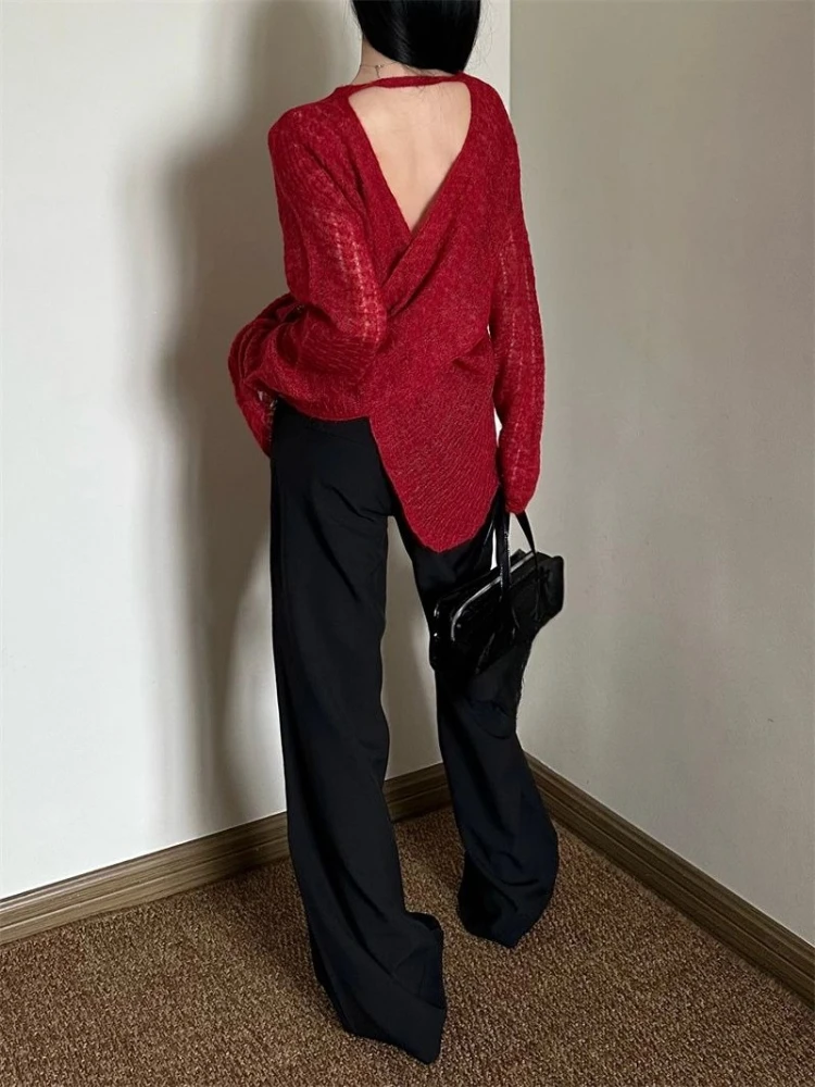 Y2K เสื้อยืดผู้หญิงถักแบบซีทรู - Embroidery Knit บทวิจารณ์และราคา