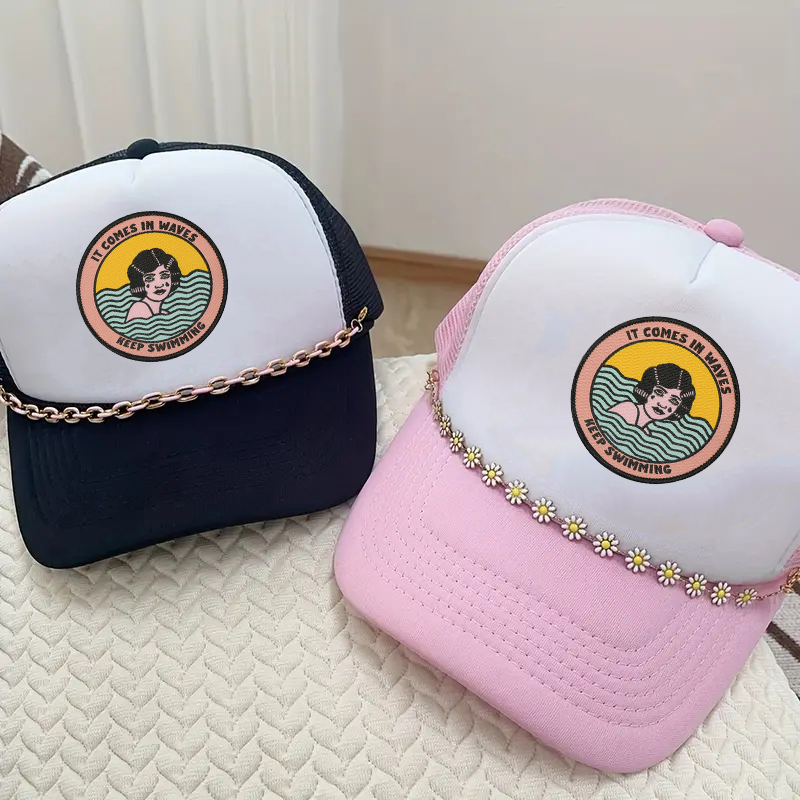 1PC Keep ว่ายน้ําสาวแพทช์ปักเห - Embroidery Hat Machine บทวิจารณ์และราคา