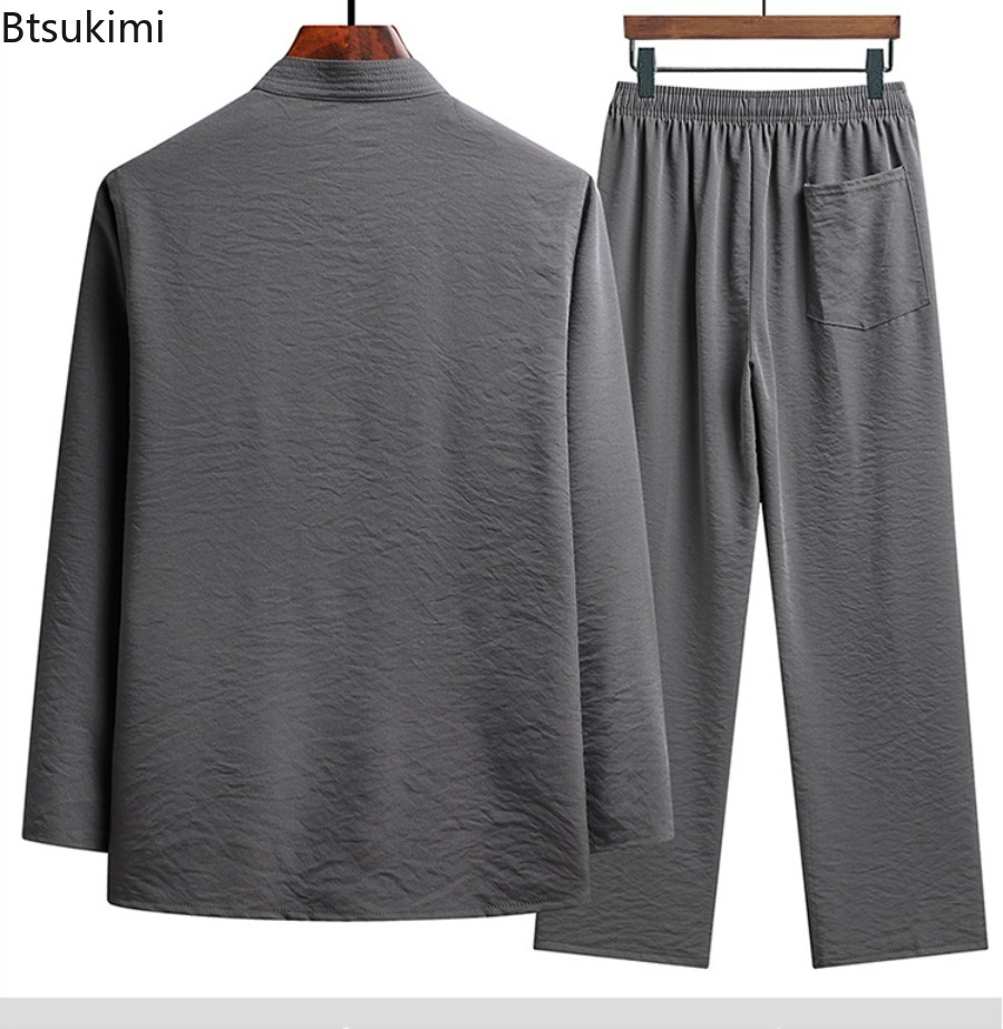 ชุดสไตล์จีนสำหรับผู้ชาย ฤดูใบไ - Embroidery Style บทวิจารณ์และราคา